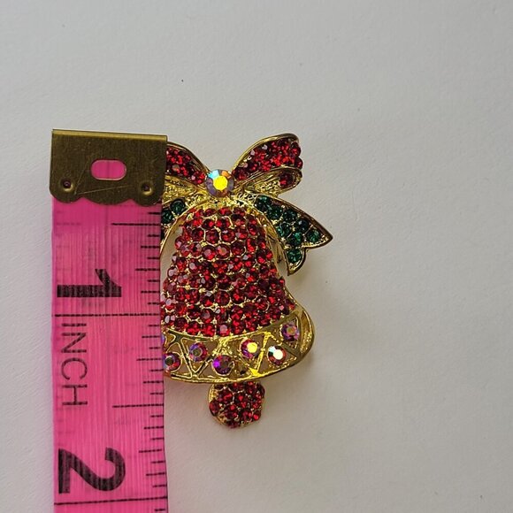 Red Bell brooch Pin - Picture 5 of 6
